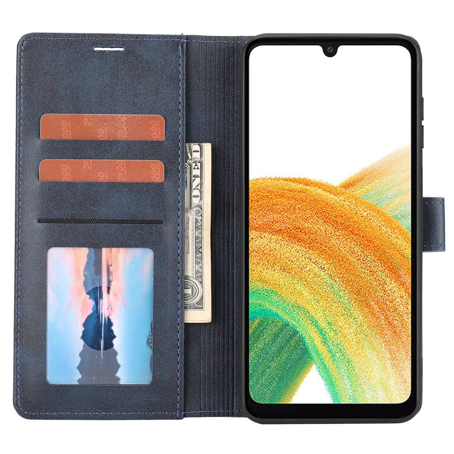 For Samsung Galaxy A34 5G Horizontal Line PU Leather Protective Case Stand Wallet Phone Cover For Samsung Galaxy A34 5G Horizontal Line PU Leather Protective Case Stand Wallet Phone Cover